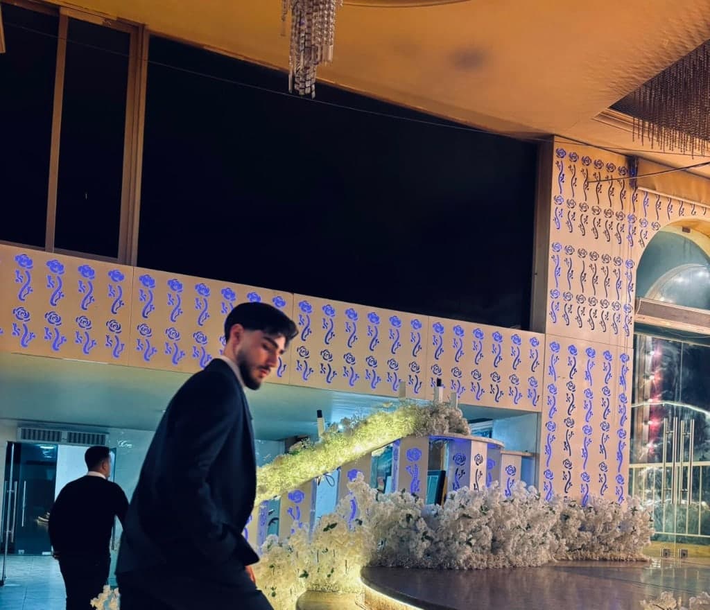 Mohmad Alashi at an evening gathering, before a night out